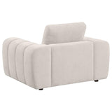 Burnett 3-piece Chenille Upholstered Sofa Set Ivory - 504955-S3