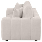 Burnett Chenille Upholstered Wide Arm Sofa Ivory - 504955