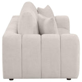 Burnett Chenille Upholstered Wide Arm Sofa Ivory - 504955