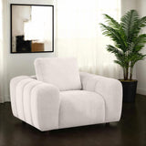 Burnett Chenille Upholstered Accent Chair Ivory - 504957
