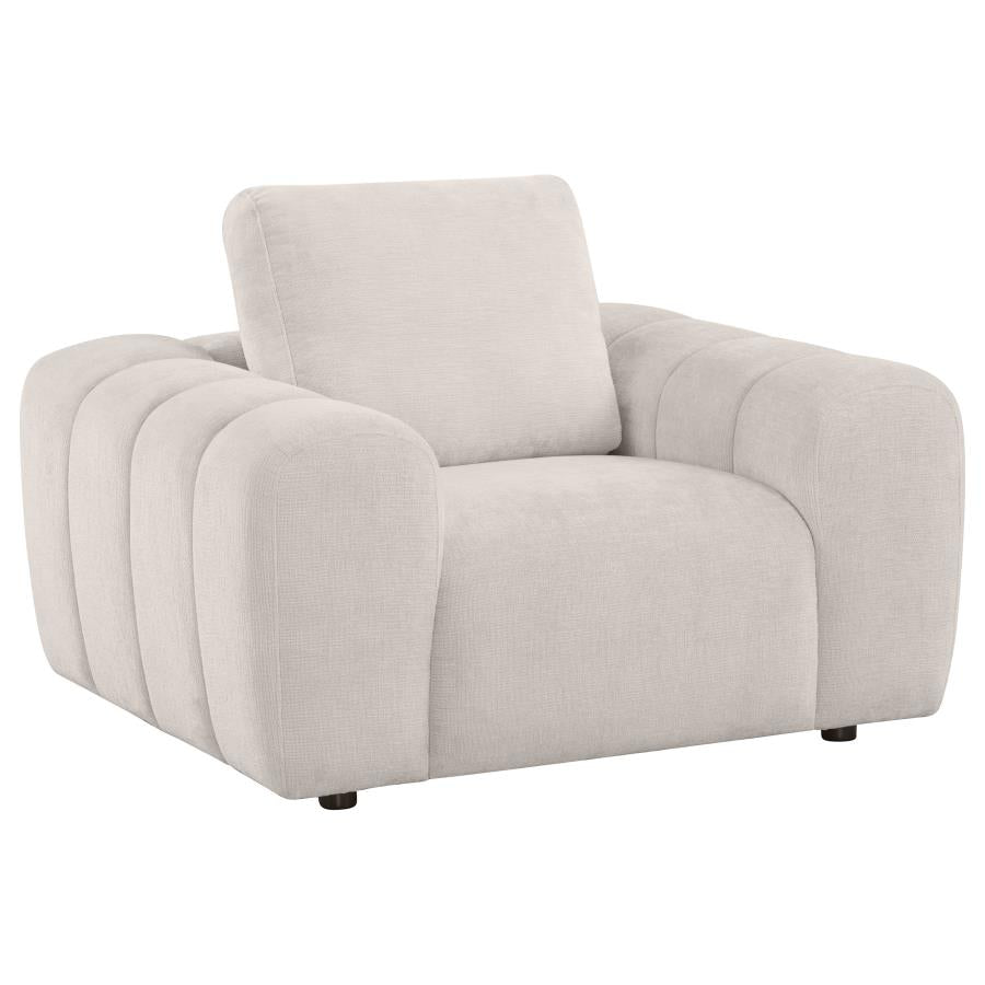 Burnett Chenille Upholstered Accent Chair Ivory - 504957