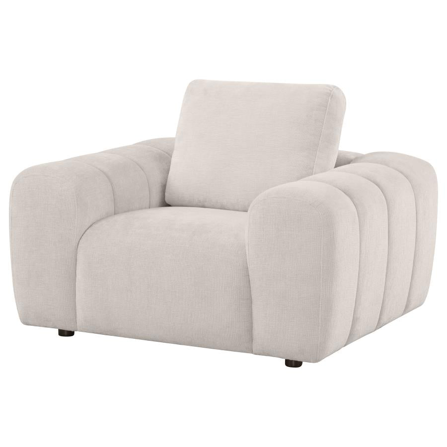 Burnett Chenille Upholstered Accent Chair Ivory - 504957
