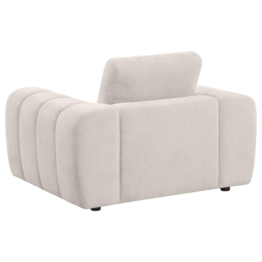 Burnett Chenille Upholstered Accent Chair Ivory - 504957