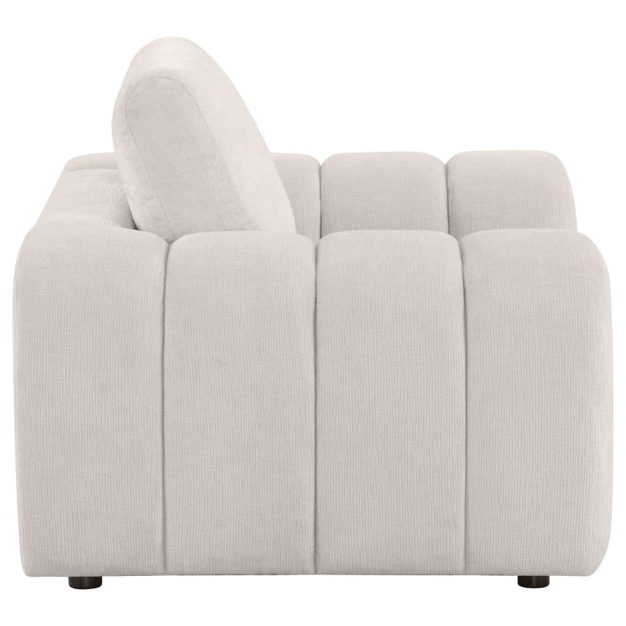 Burnett Chenille Upholstered Accent Chair Ivory - 504957