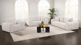 Burnett Chenille Upholstered Accent Chair Ivory - 504957