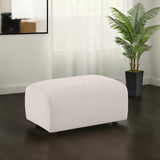 Burnett Chenille Upholstered Ottoman Ivory - 504958