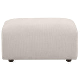 Burnett Chenille Upholstered Ottoman Ivory - 504958