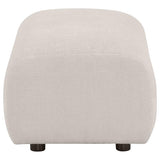 Burnett Chenille Upholstered Ottoman Ivory - 504958