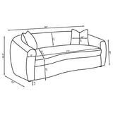 Isabella 2-piece Fabric Upholstered Sofa Set Sand - 504971-S2