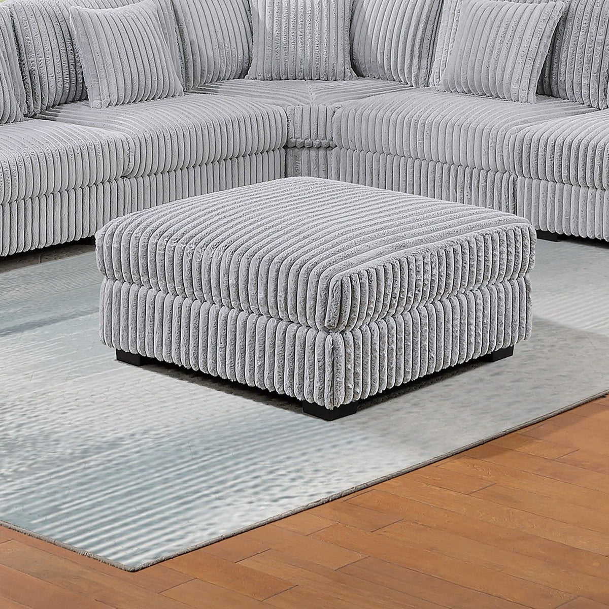 Contemporary Soft Upholstered Ottoman