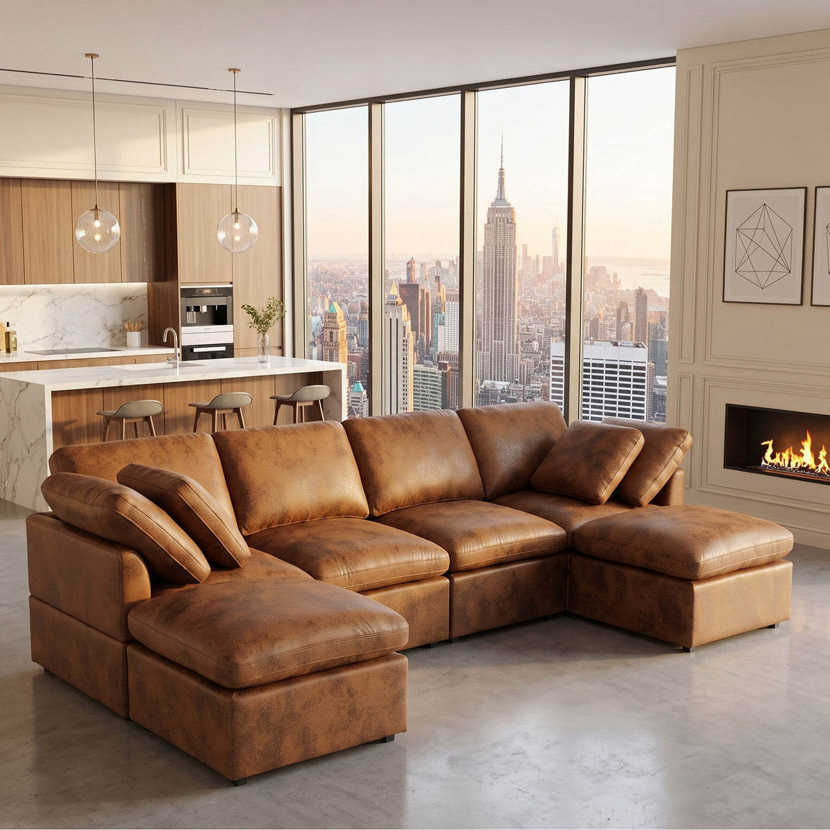 Deep Modular Cloud Sofa, Freely Configurable