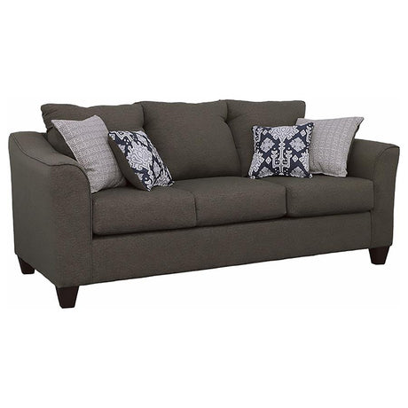 Salizar 3-piece Upholstered Flared Arm Sofa Set Grey - 506021-S3