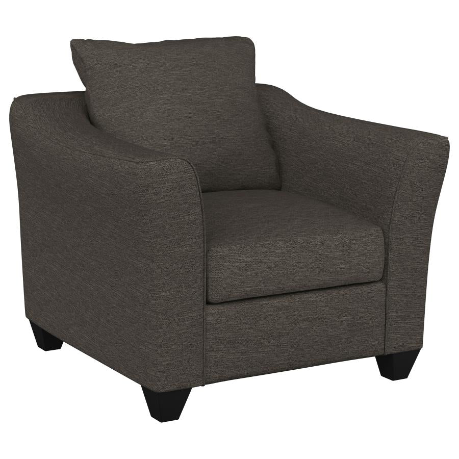Salizar 3-piece Upholstered Flared Arm Sofa Set Grey - 506021-S3