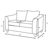 Salizar 3-piece Upholstered Flared Arm Sofa Set Grey - 506021-S3