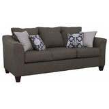 Salizar Upholstered Flared Arm Sofa Charcoal Grey - 506021