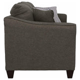 Salizar Upholstered Flared Arm Sofa Charcoal Grey - 506021