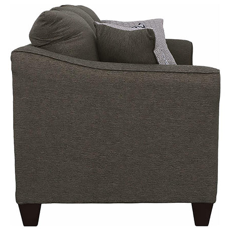 Salizar Upholstered Flared Arm Sofa Charcoal Grey - 506021