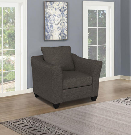 Salizar Upholstered Flared Arm Accent Chair Charcoal Grey - 506023
