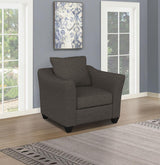 Salizar Upholstered Flared Arm Accent Chair Charcoal Grey - 506023
