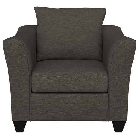 Salizar Upholstered Flared Arm Accent Chair Charcoal Grey - 506023