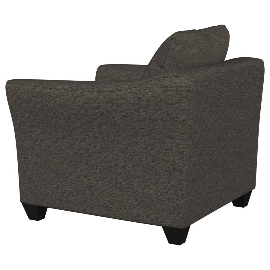 Salizar Upholstered Flared Arm Accent Chair Charcoal Grey - 506023