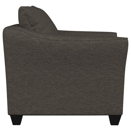 Salizar Upholstered Flared Arm Accent Chair Charcoal Grey - 506023