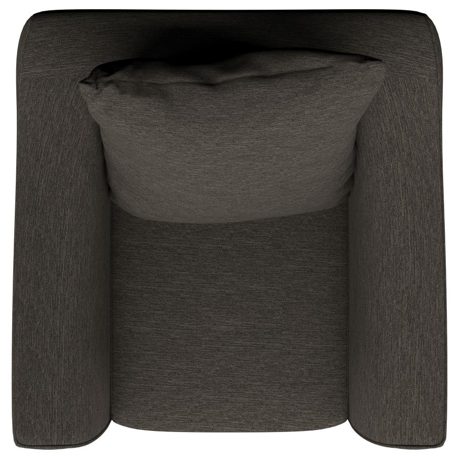 Salizar Upholstered Flared Arm Accent Chair Charcoal Grey - 506023