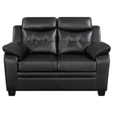 Finley 3-piece Upholstered Padded Arm Tufted Sofa Set Black - 506551-S3