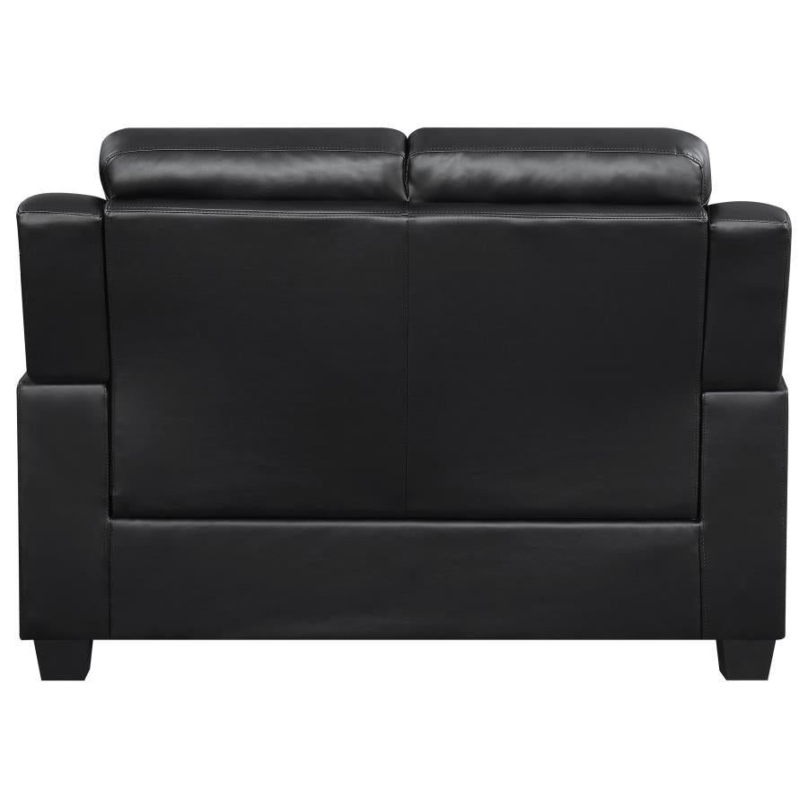 Finley 3-piece Upholstered Padded Arm Tufted Sofa Set Black - 506551-S3