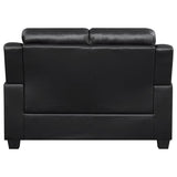 Finley 3-piece Upholstered Padded Arm Tufted Sofa Set Black - 506551-S3