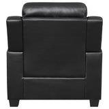 Finley 3-piece Upholstered Padded Arm Tufted Sofa Set Black - 506551-S3