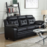Finley Upholstered Padded Arm Tufted Sofa Black - 506551