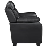 Finley Upholstered Padded Arm Tufted Sofa Black - 506551