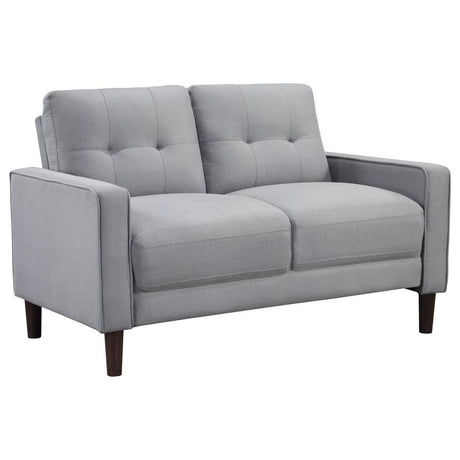 Bowen 3-piece Upholstered Track Arm Tufted Sofa Set Grey - 506781-S3