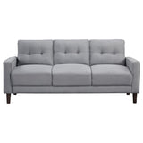 Bowen Upholstered Track Arm Tufted Sofa Grey - 506781