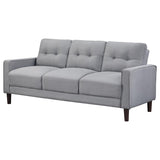 Bowen Upholstered Track Arm Tufted Sofa Grey - 506781
