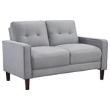 Bowen Upholstered Track Arm Tufted Loveseat Grey - 506782