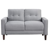 Bowen Upholstered Track Arm Tufted Loveseat Grey - 506782
