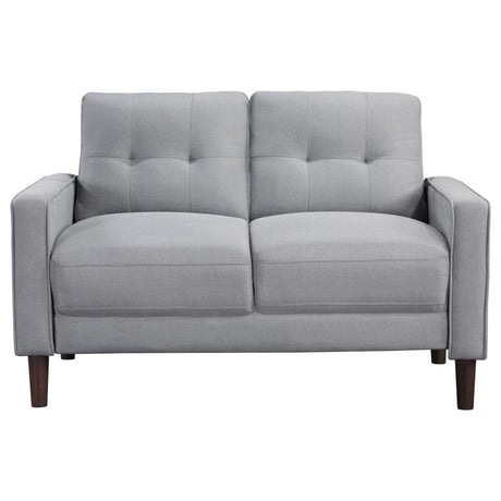 Bowen Upholstered Track Arm Tufted Loveseat Grey - 506782