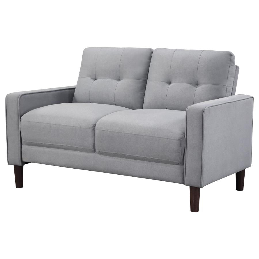 Bowen Upholstered Track Arm Tufted Loveseat Grey - 506782