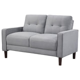 Bowen Upholstered Track Arm Tufted Loveseat Grey - 506782