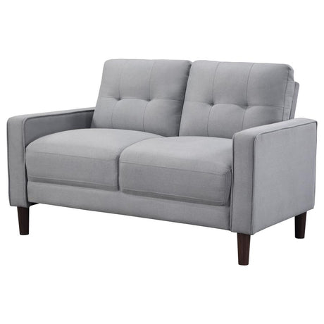 Bowen Upholstered Track Arm Tufted Loveseat Grey - 506782