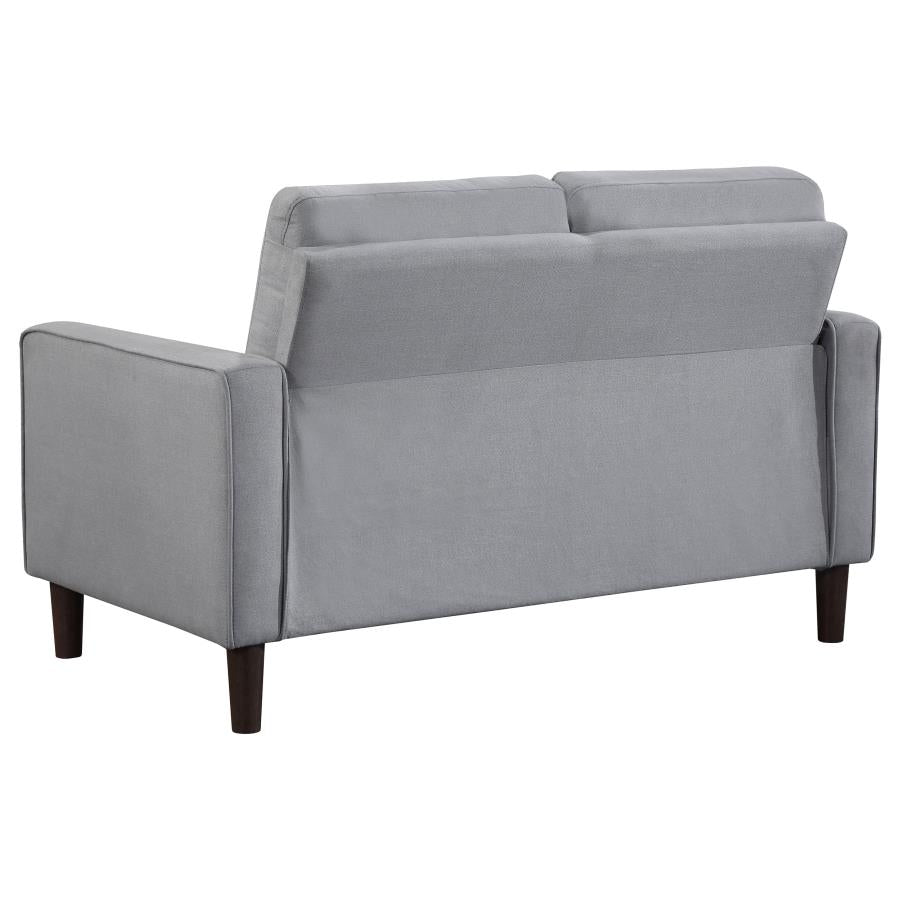 Bowen Upholstered Track Arm Tufted Loveseat Grey - 506782