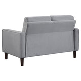 Bowen Upholstered Track Arm Tufted Loveseat Grey - 506782