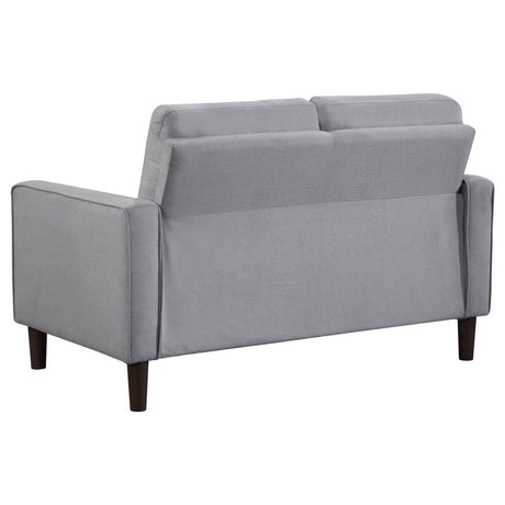 Bowen Upholstered Track Arm Tufted Loveseat Grey - 506782