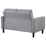 Bowen Upholstered Track Arm Tufted Loveseat Grey - 506782