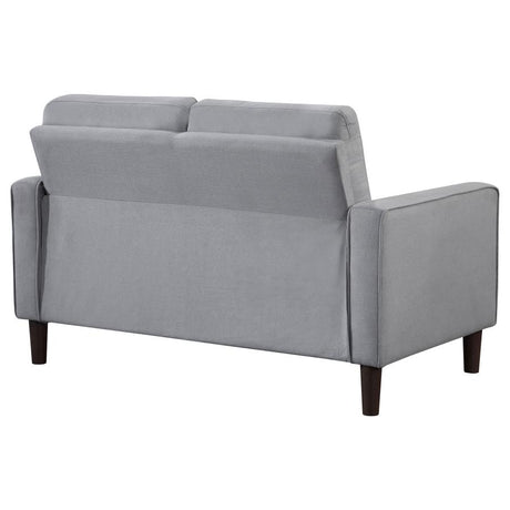 Bowen Upholstered Track Arm Tufted Loveseat Grey - 506782