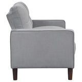 Bowen Upholstered Track Arm Tufted Loveseat Grey - 506782