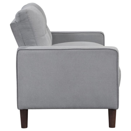 Bowen Upholstered Track Arm Tufted Loveseat Grey - 506782