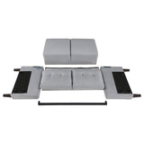 Bowen Upholstered Track Arm Tufted Loveseat Grey - 506782
